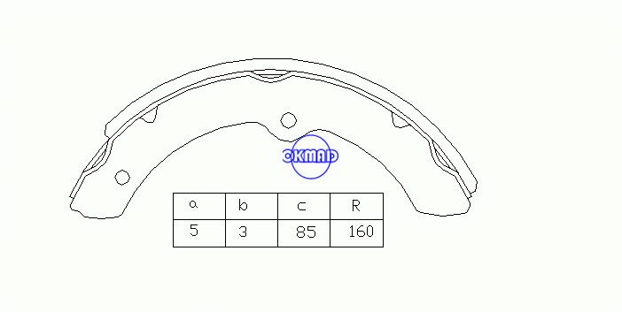 Sapatas de freio de tambor de plataforma / chassi TOYOTA DYNA OEM: 04495-36050 MK2266 GS7071, OK-BS081